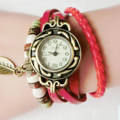 Bracelet Leaf Pendant Watch