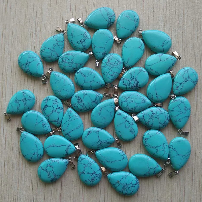 50pcs/lot natural stone water drop