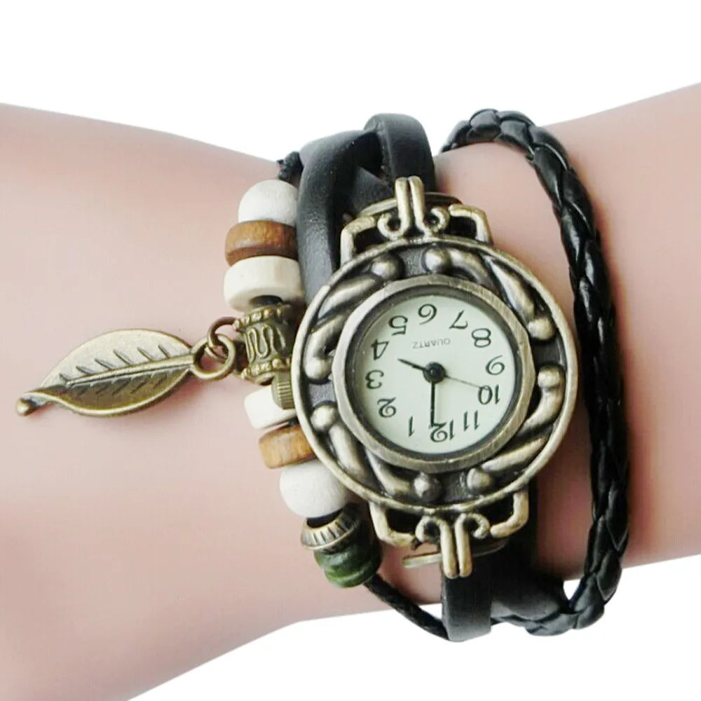 Bracelet Leaf Pendant Watch