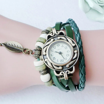 Bracelet Leaf Pendant Watch