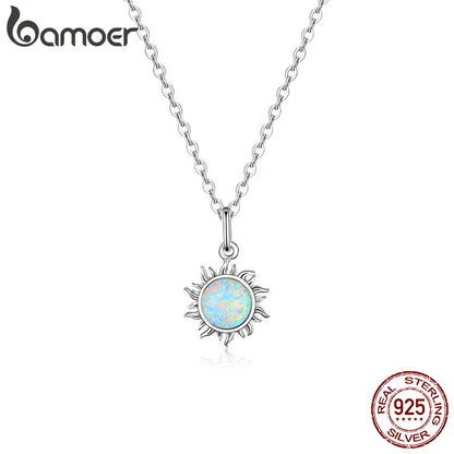 White Opal Sun Pendant