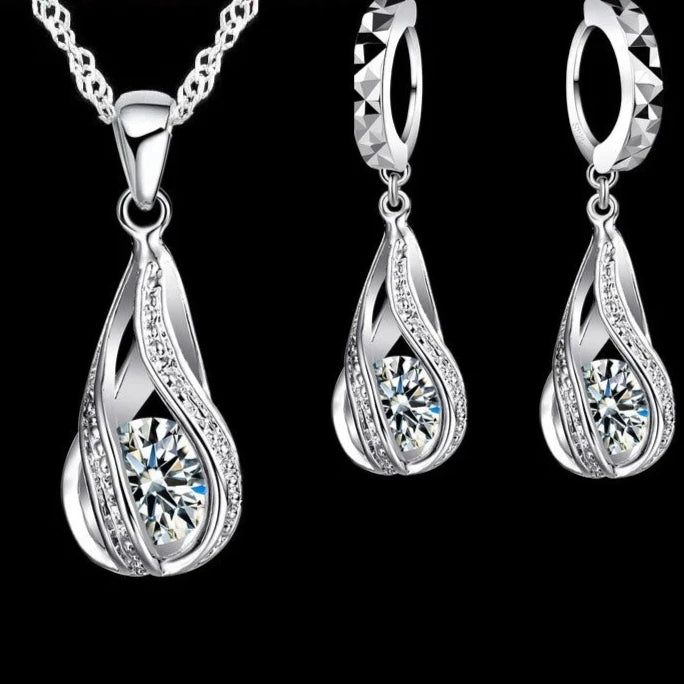 Hot Water Drop Silver Set