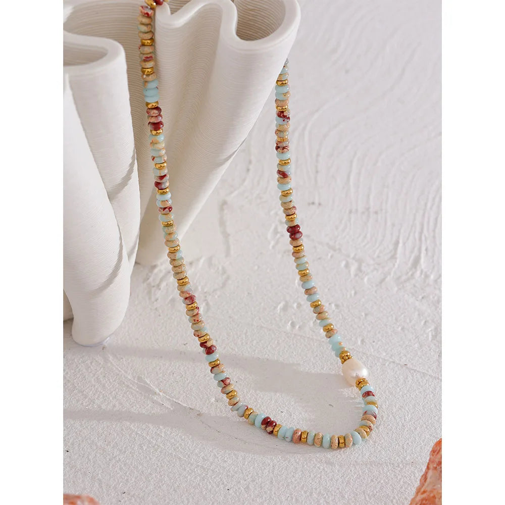 Stone Freshwater Pearl Necklace