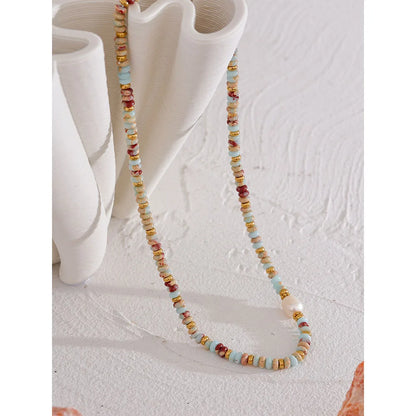 Stone Freshwater Pearl Necklace