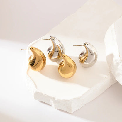 Stainless Steel Gold Drops Set