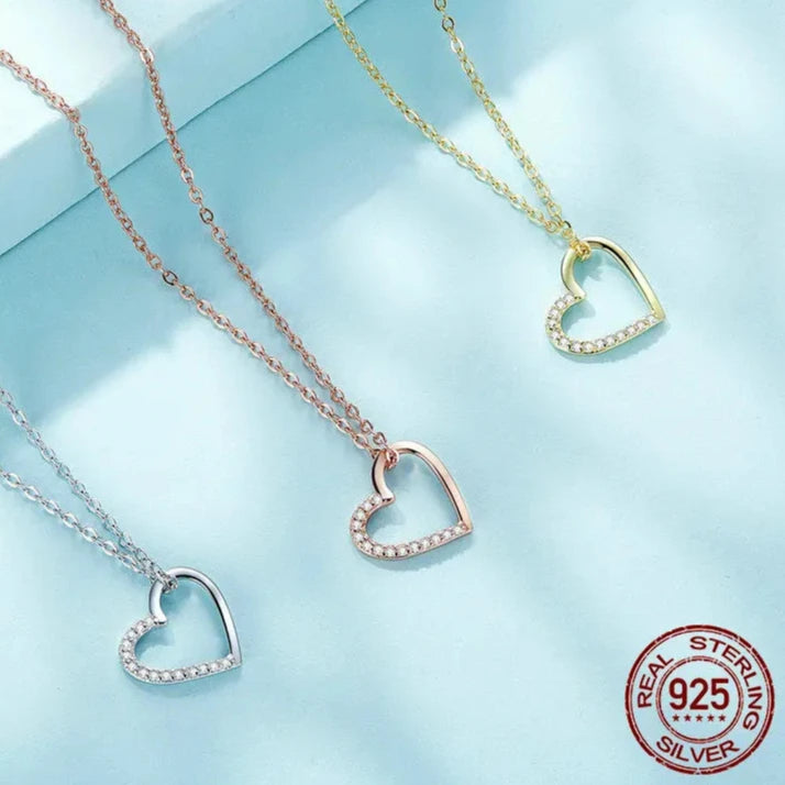 Silver shape of love Chain Necklace