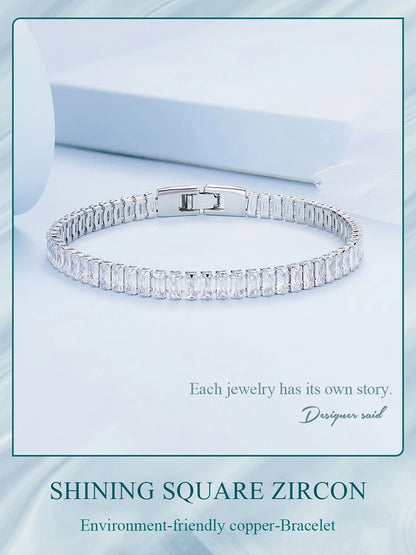 Authentic Shining Square Bracelet