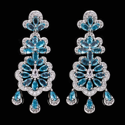 Top Blue Crystal 2 Pieces Set