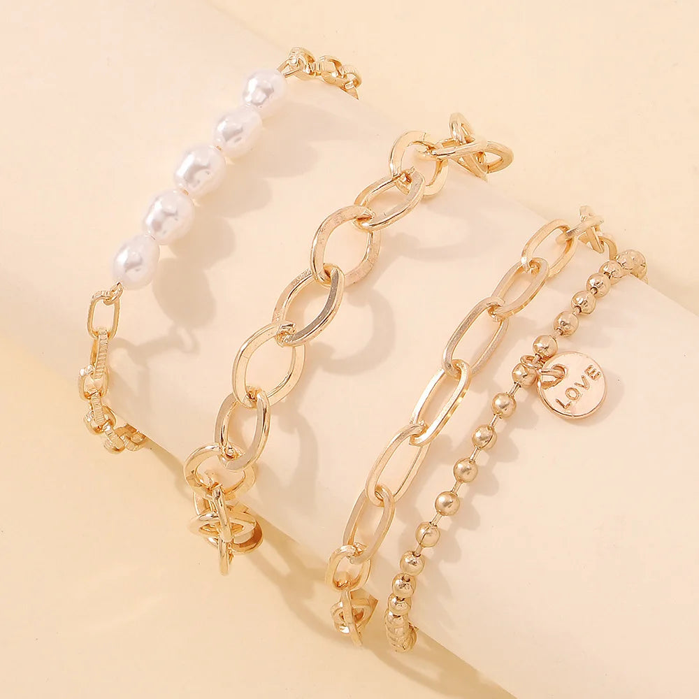 Vintage Geometric Pearl  bracelets