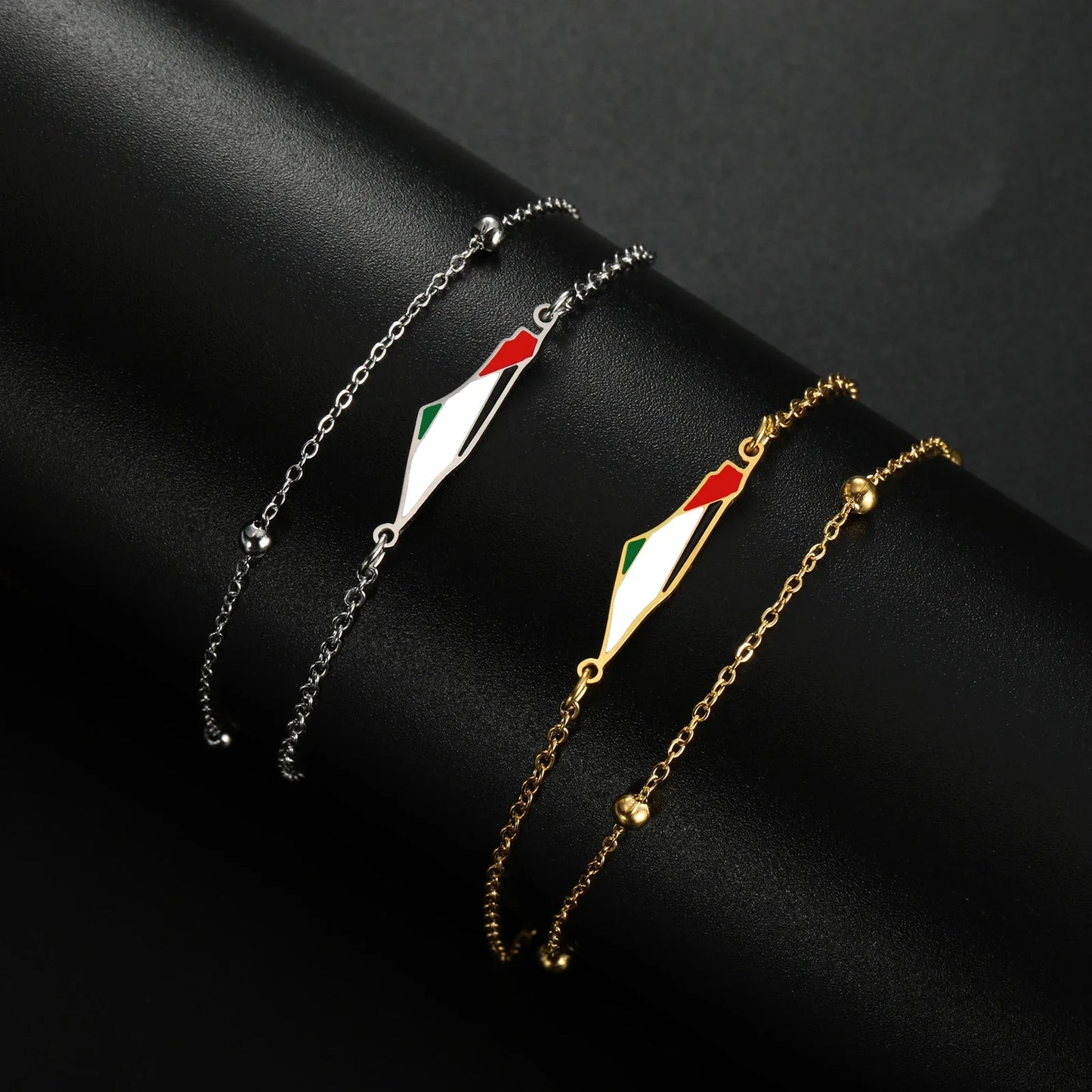 Palestine Map Bracelet