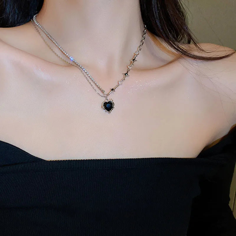 Crystal Heart Pendant Necklace