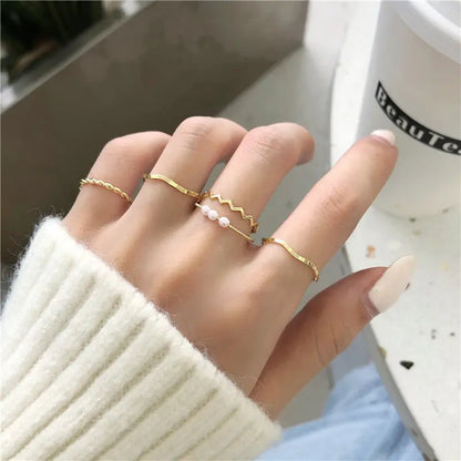 Wavy Combination Ring