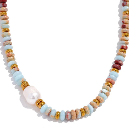 Stone Freshwater Pearl Necklace