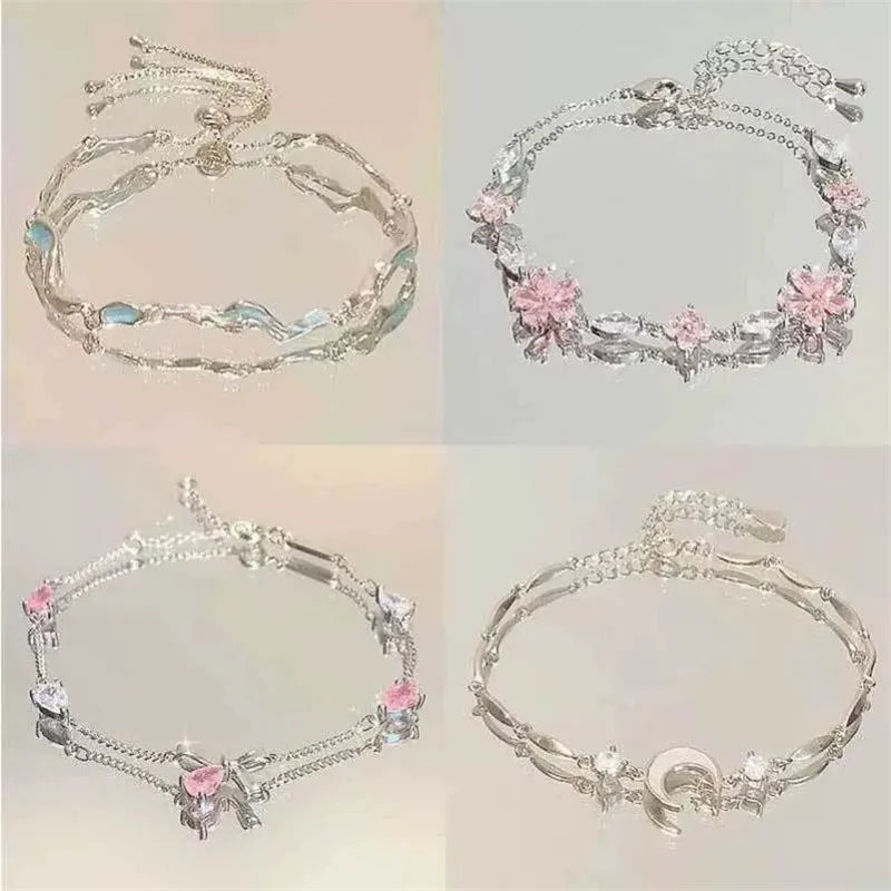 Moon Cherry Blossom Bracelets