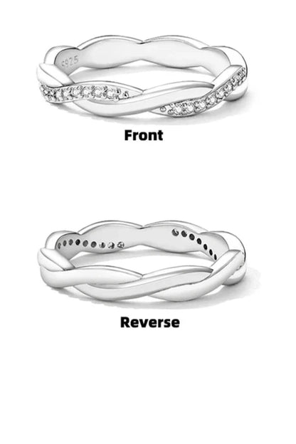 Twisted silver Ring