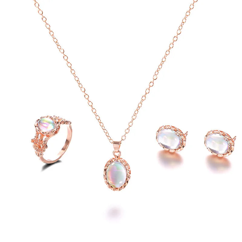 Elegant Opal Jewelry Set