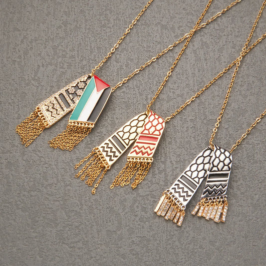 Palestine Scarf Necklace Pendant