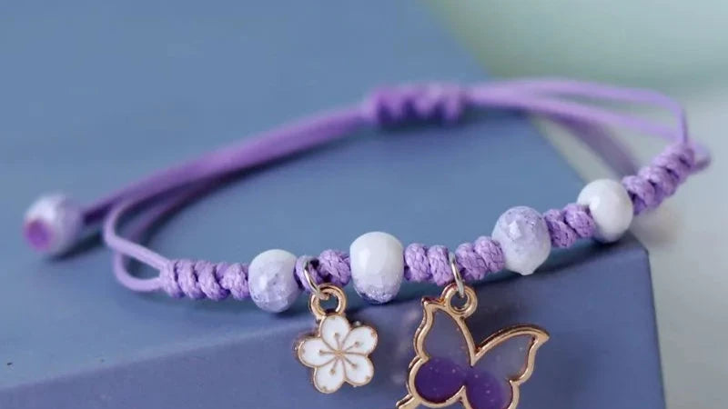 Handmade Purple Butterfly Bracelet