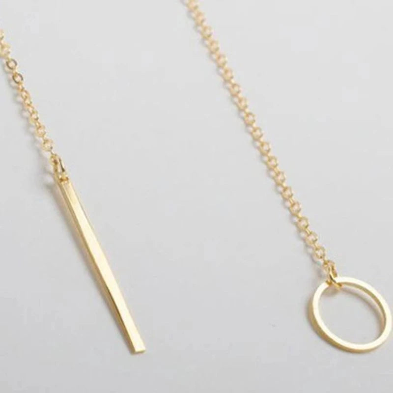 Round Stick Pendant Necklace