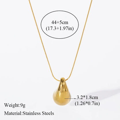 Stainless Steel Gold Drops Set