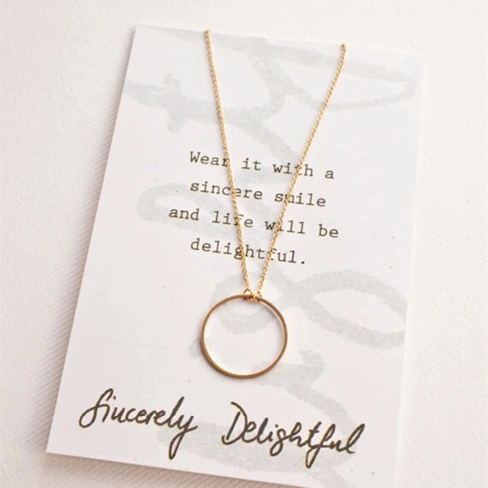 Round Stick Pendant Necklace