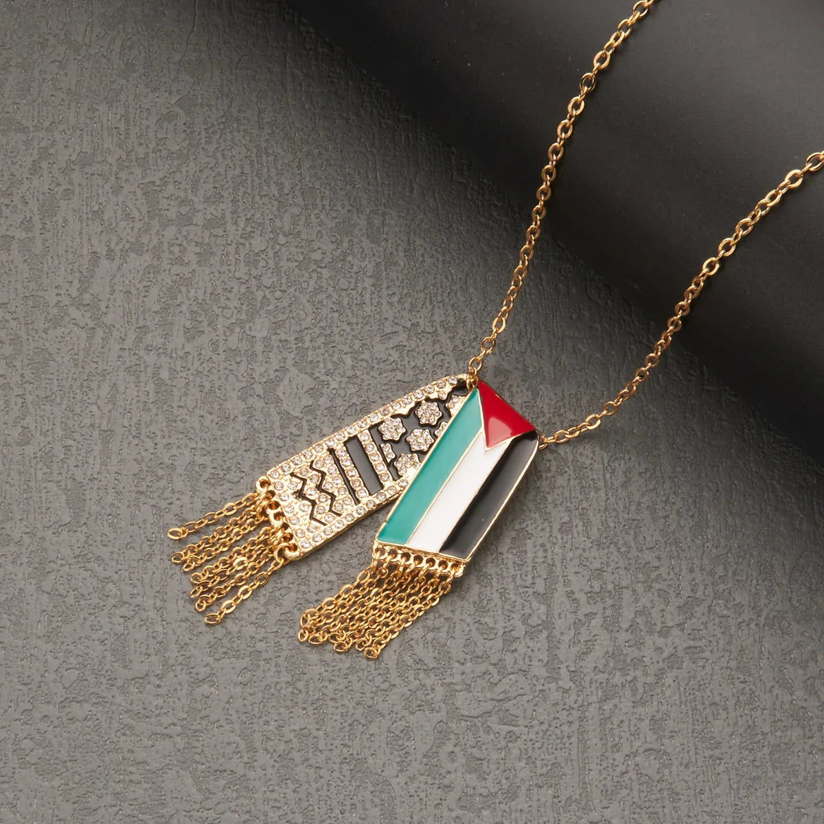 Palestine Scarf Necklace Pendant