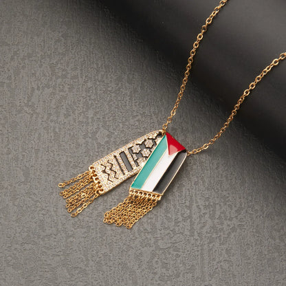 Palestine Scarf Necklace Pendant