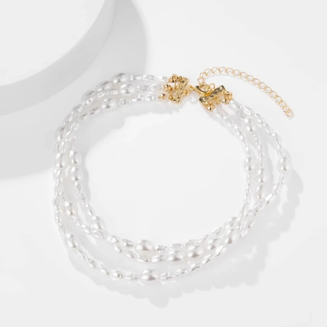 Baroque Imitation Pearl Choker