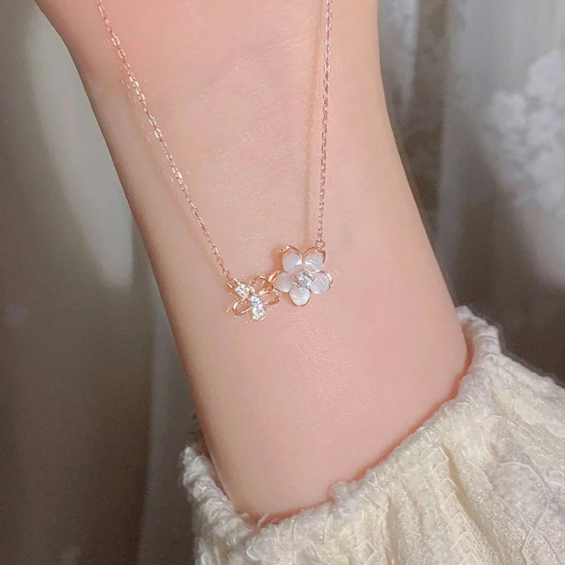 Flowers Pendant Clavicle Chain