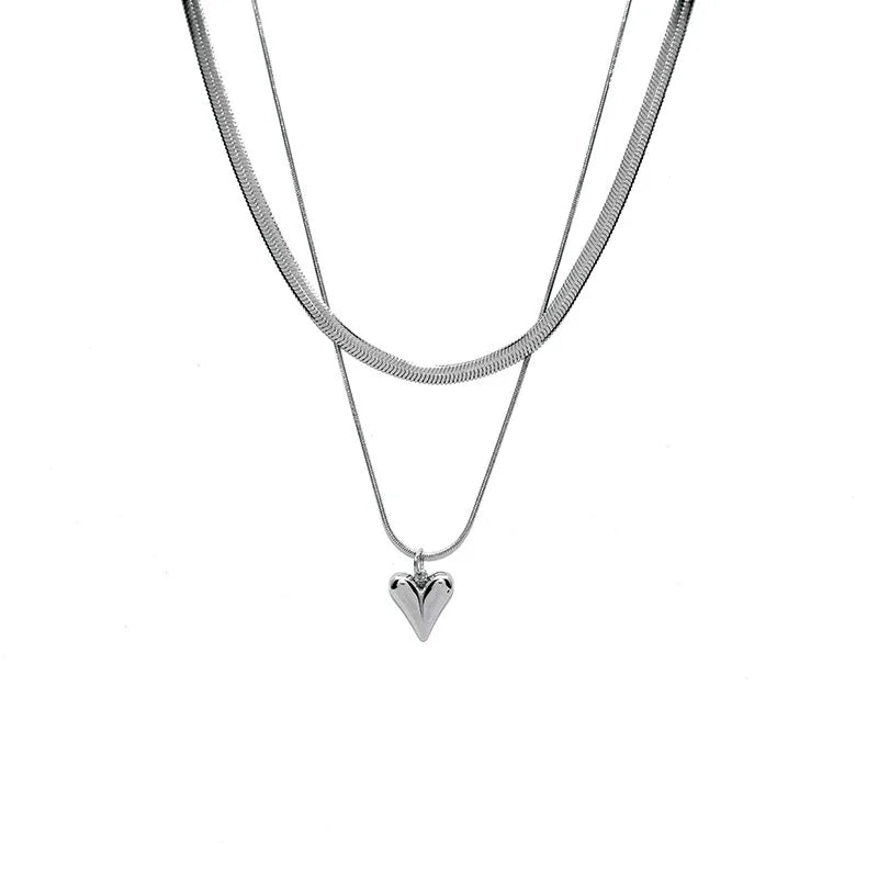 Layered Love Heart Pendant