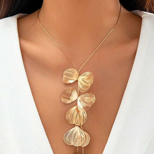 Flower Petal Pendant Choker