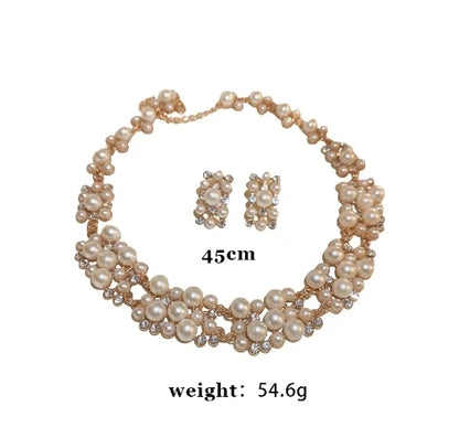 3 Pcs Rhinestone Pearl Sets