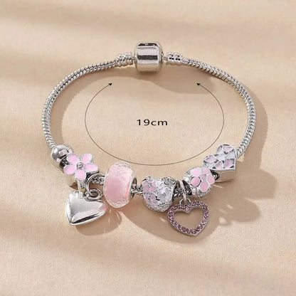 Love Heart Flower Bracelet