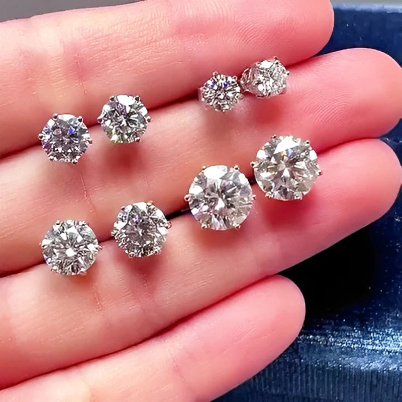 Moissanite Diamond Stud Earrings