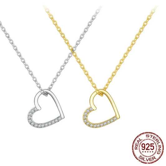 Silver shape of love Chain Necklace