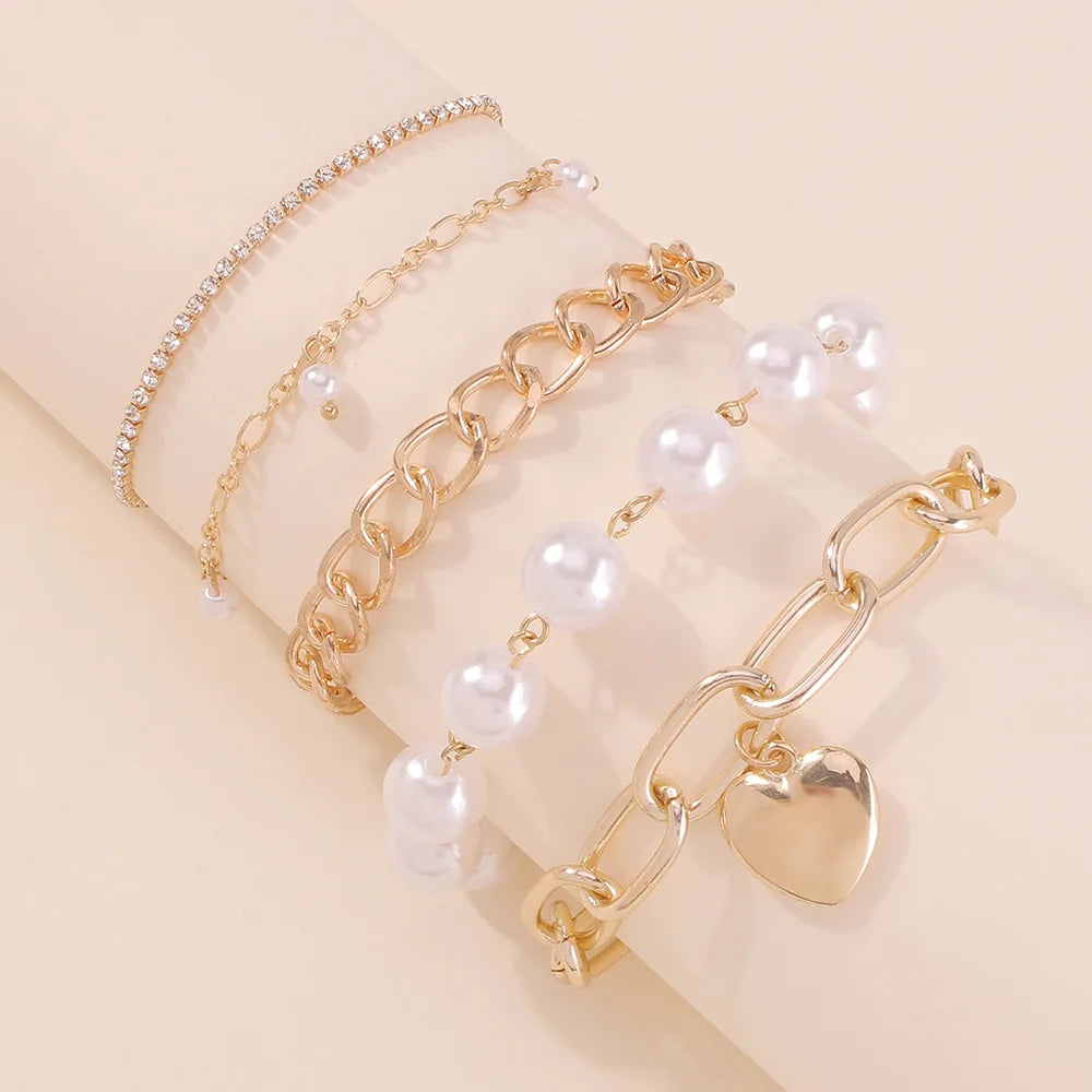 Vintage Geometric Pearl  bracelets