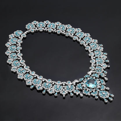 Top Blue Crystal 2 Pieces Set